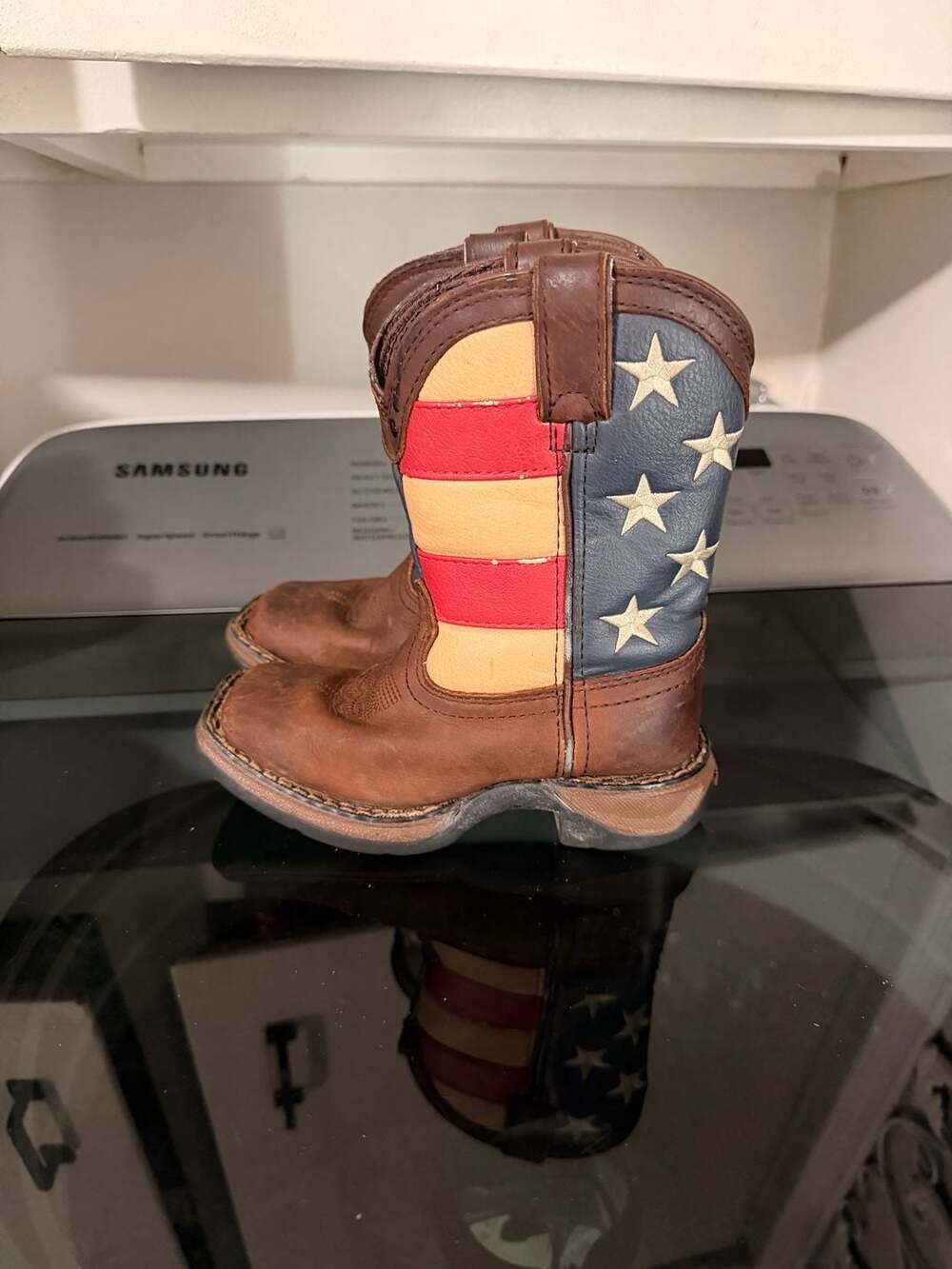 Durango Lil' Rebel American Flag Patriotic Western Boots Kids